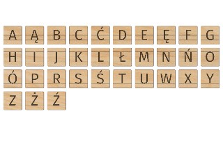 zestaw Montessori alfabet z grawerem